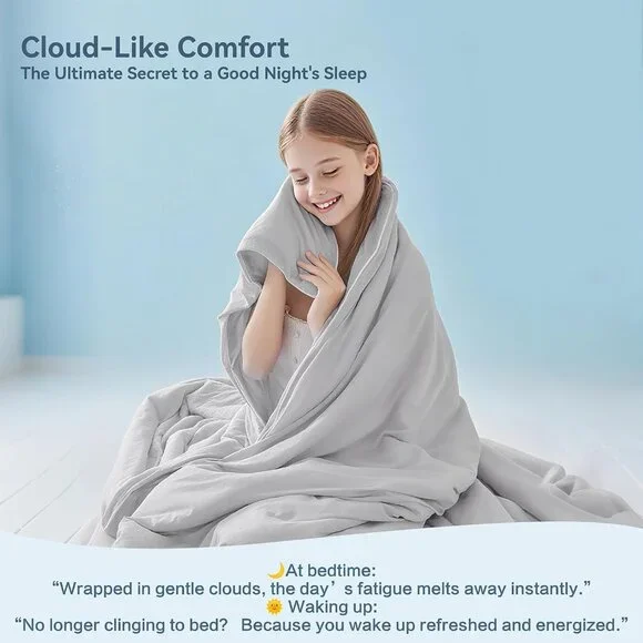 Lightweight King Comforter in Gray – Machine Washable, Hypoallergenic Design